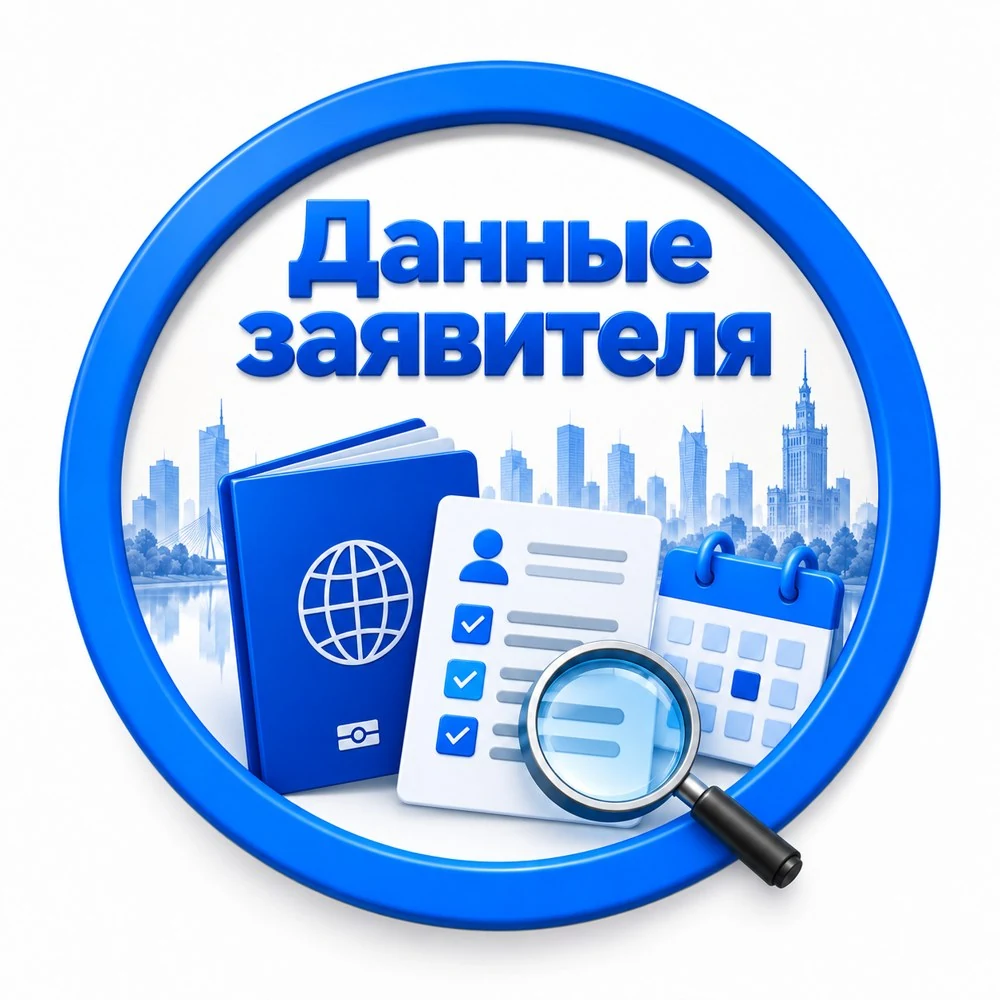 Паспортні дані, адреса та дати для заповнення заяви